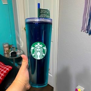 Starbucks Summer 2022 Metallic Blue Confetti Decorate Your Own Lid Cup Tumbler